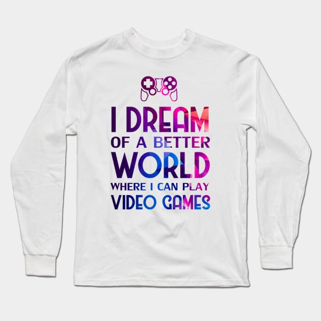 Gamers Don't Die They Respawn Long Sleeve T-Shirt by Sanzida Design